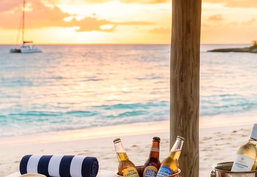 Golden hour over the water